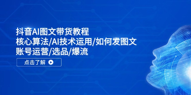 （11958期）抖音AI图文带货教程：核心算法/AI技术运用/如何发图文/账号运营/选品/爆流-牛角知识库