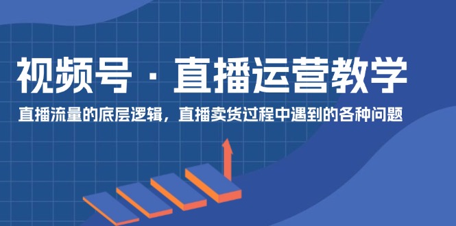 （11687期）视频号 直播运营教学：直播流量的底层逻辑，直播卖货过程中遇到的各种问题-牛角知识库